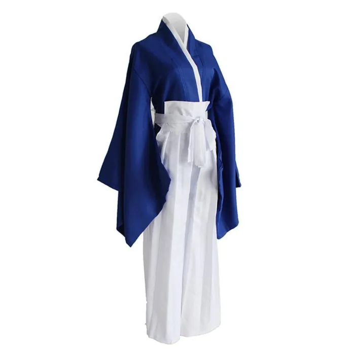 Anime Rurouni Kenshin Himura Kenshin Blue Kendo Kimono Cosplay Costume
