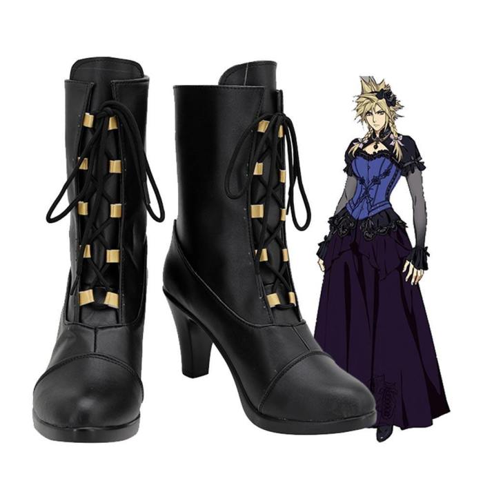 Final Fantasy Vii Remake Cloud Strife Boots Halloween Costumes Accessory Cosplay Shoes