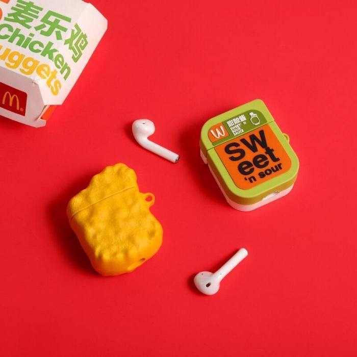 3D Mcdonald'S Chicken Mcnuggets Pie Apple Airpods Protective Case Cover