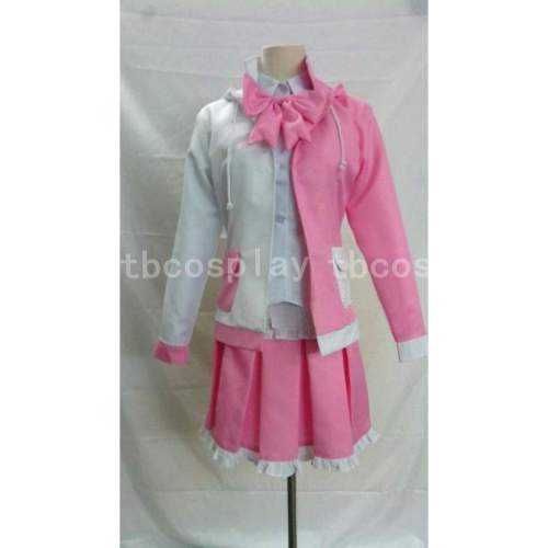 Dangan Ronpa 2 Monomi Pink White Rabbit Cosplay Costume