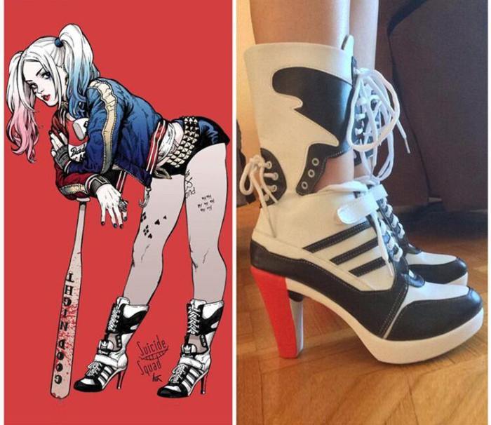 Suicide Squad Harley Quinn Halloween Bota Boots Shoes Cosplay Costume