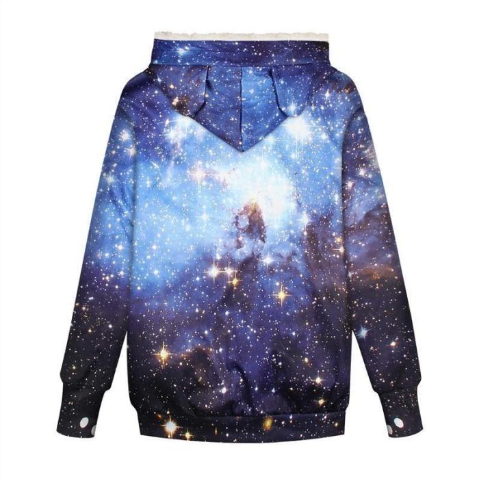 Mens Womens Hoodies Galaxy Pullovers With Cat Dog Cuddle Pouch Bags