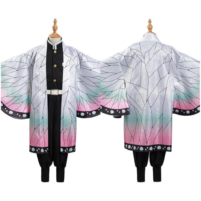 Demon Slayer: Kimetsu No Yaiba Kochou Shinobu Kids Cloak Coat Halloween Carnival Suit Cosplay Costume