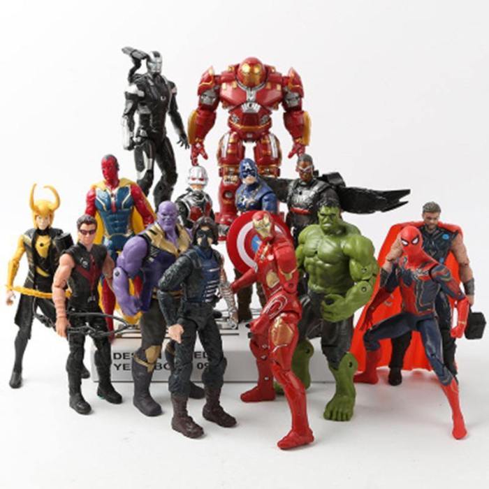 Marvel Avengers 3 Infinity War Movie Anime Super Heros Captain America Ironman Hulk Thor Superhero Action Figure Toys