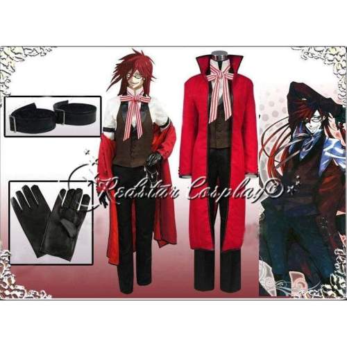 Black Butler Shinigami Grell Sutcliff Cosplay Costume - Custom made in any size