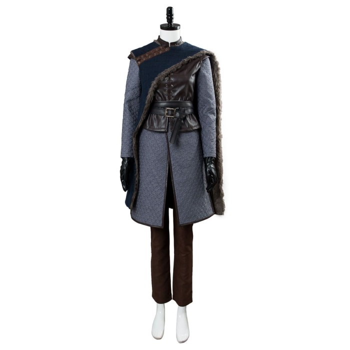 Game Of Thrones Arya Stark Season 8 S8 Outfit Cosplay Costume Adult