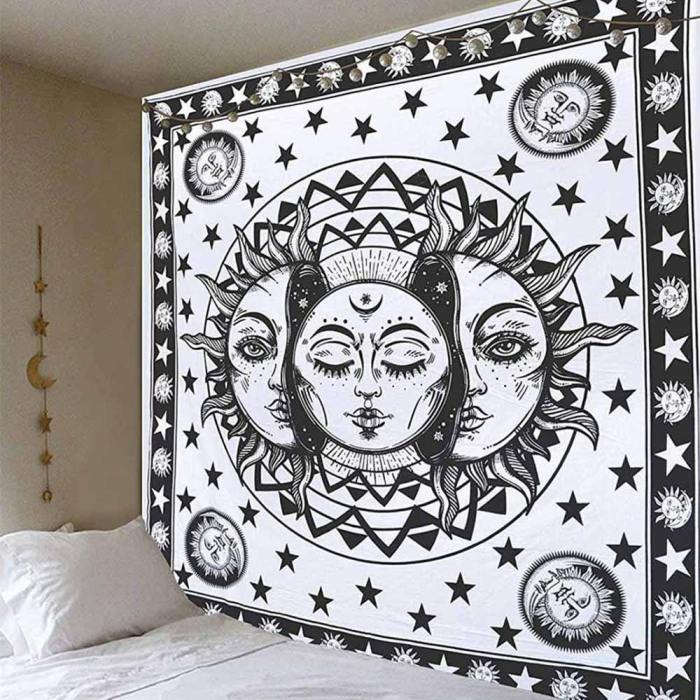 Sun Moon Mandala Tapestry Wall Hanging Decoration