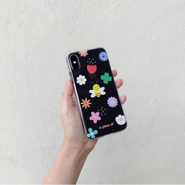 Colorful Random Emoji Transparent Phone Case