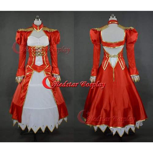 Fate /Stay Night Saber Nero Cosplay Costume Saber Lily Dress Custom In Sizes