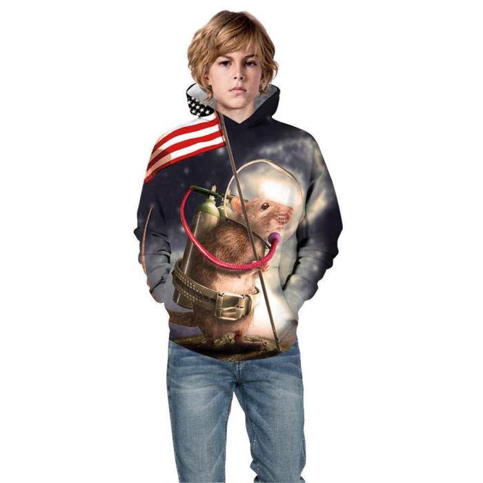 Teen 3D Hoodie Tinny Animal Printed Sweatshirt
