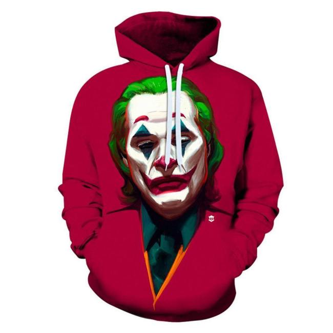 Unisex  Movie Joker Hoodies Arthur Fleck Printed Pullover Jacket Sweatshirt