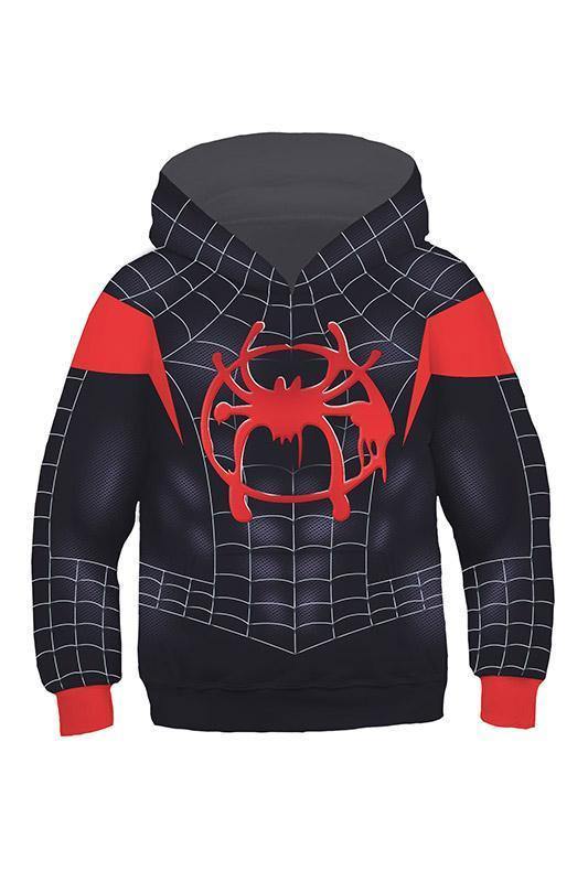 Boys Hoodie Spider-Man: Into The Spider-Verse Miles Morales Gwen 3D Sweatshirt Kids