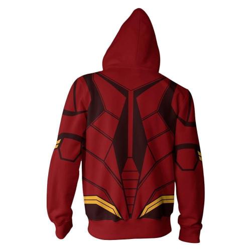 Unisex Hoodies The Flash Zip Up 3D Print Jacket Sweatshirt