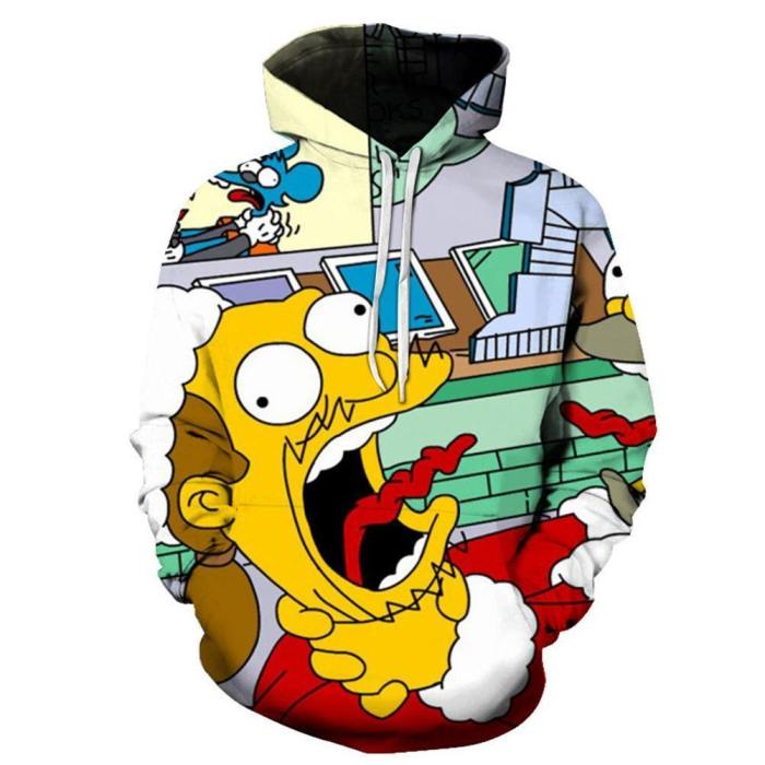 The Simpsons Hoodie - Cartoon Simpson Pullover Hoodie