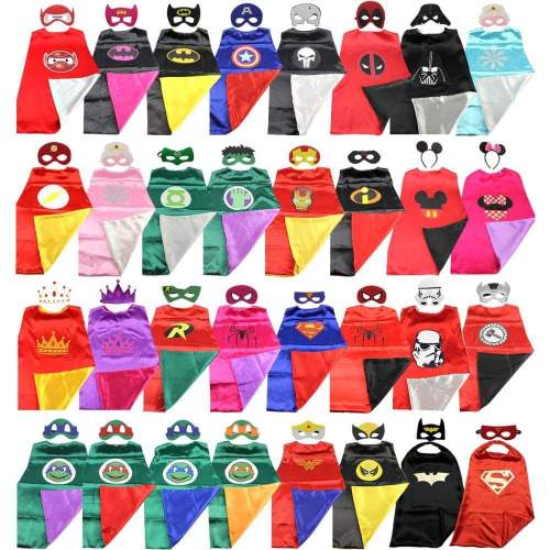 Kids Superhero Superman Spiderman Batman cape Costume for Halloween Party