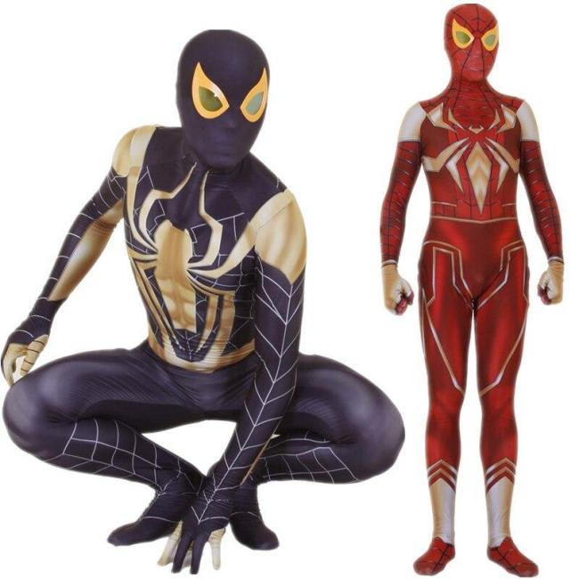 Iron Spider Man Peter Parker Cosplay Costume Spiderman Jumpsuit Suit
