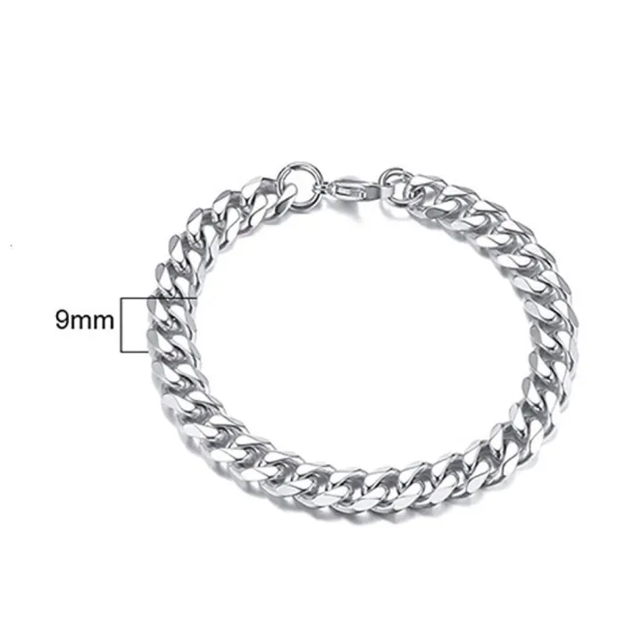 High-Fashion Stainless Steel Curb Chain Bracelet