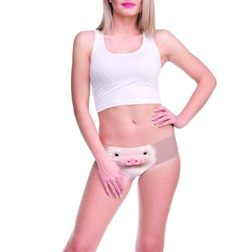 Womens Underwear 3D Printing Pig Pattern Briefs