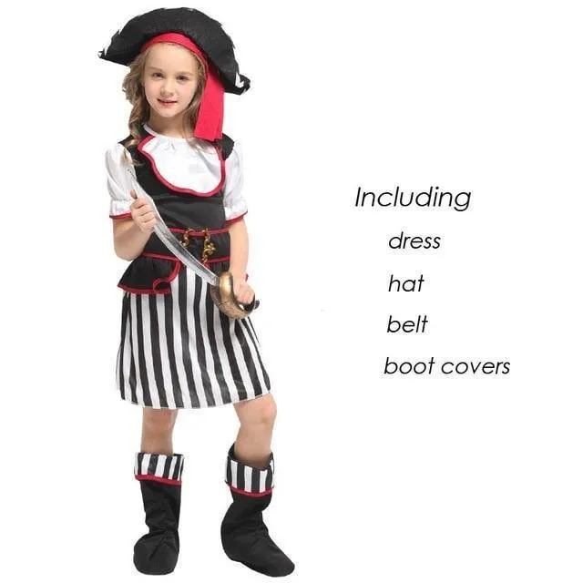 Halloween Carnival Party Costume For Girl Girls Kids Children Pirate Costumes Fantasia Infantil Cosplay Clothing