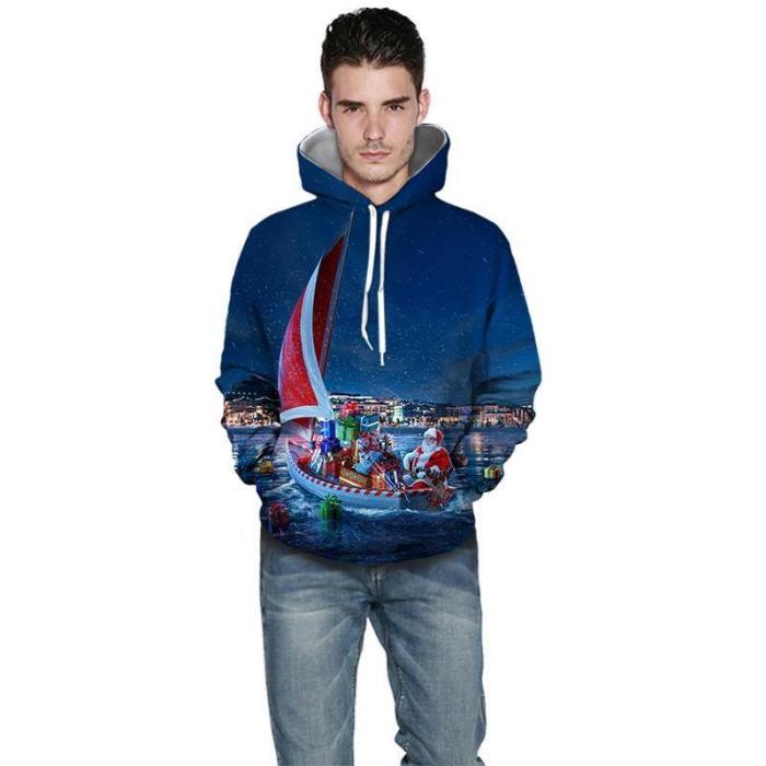 Mens Hoodies 3D Graphic Printed Christmas Gifts Pullover