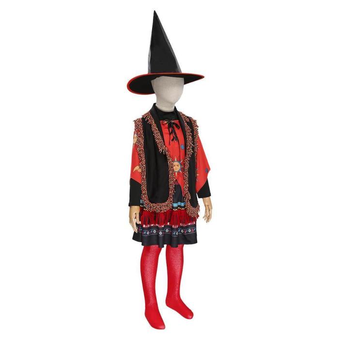 Hocus Pocus-Dani Dennison Kids Children Girls Skirt Hat Outfits Halloween Carnival Suit Cosplay Costume