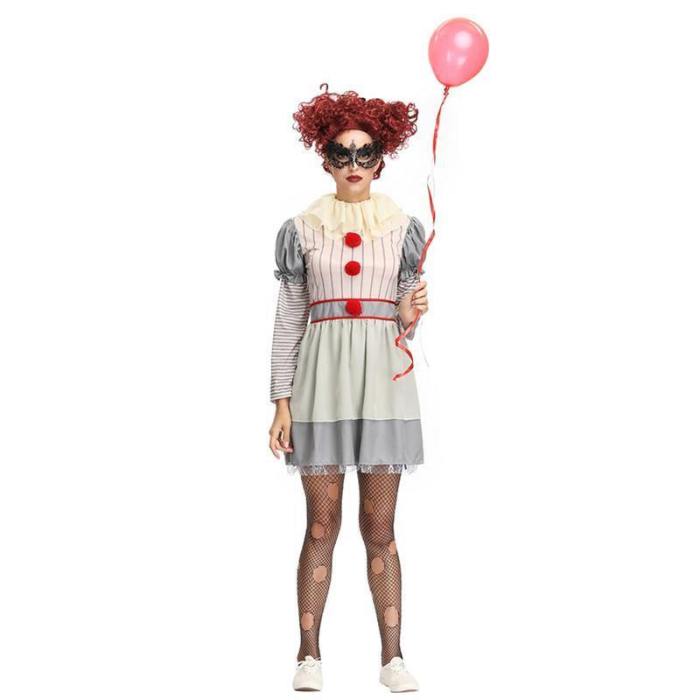 Stephen Kings It Women Joker Costume Pennywise Costume Halloween Cosplay Costumes Outfit Suit