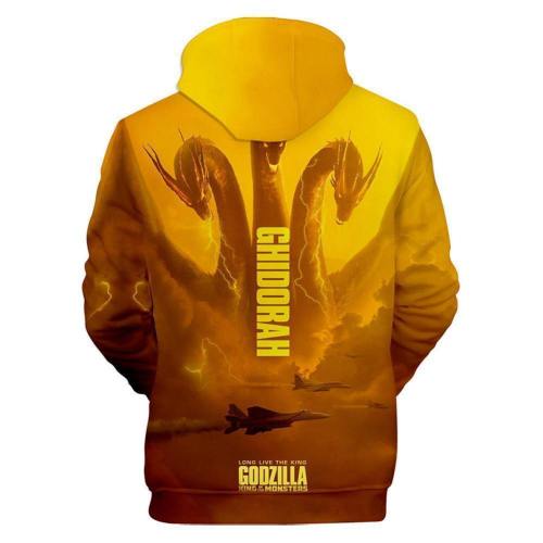 Unisex King Ghidorah Hoodie Godzilla 2 King Of Monsters 3D Printed Hooded Pullover Sweatshirt