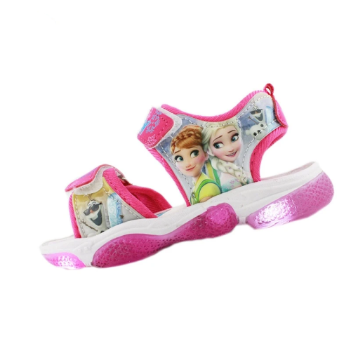 Frozen Elsa Anna Girls Princess Kids Sandals With Led Light Shoes