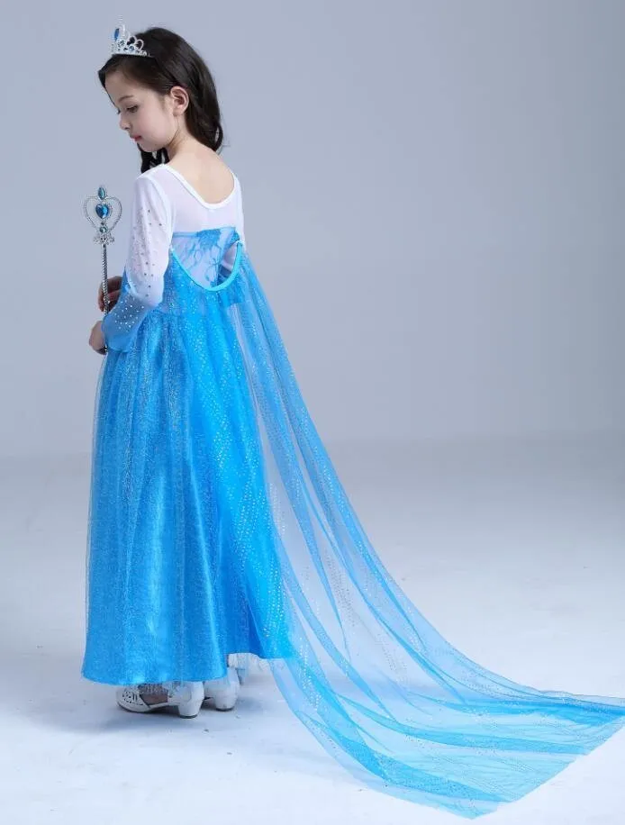 Elsa Princess Dress Costume Kids Party Carnival Toddler Girls Clothing