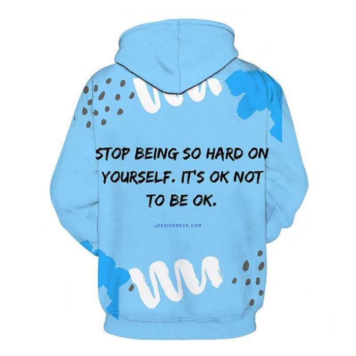 Sky Blue Mental Health Awareness - 3D - Sweatshirt, Hoodie, Pullover