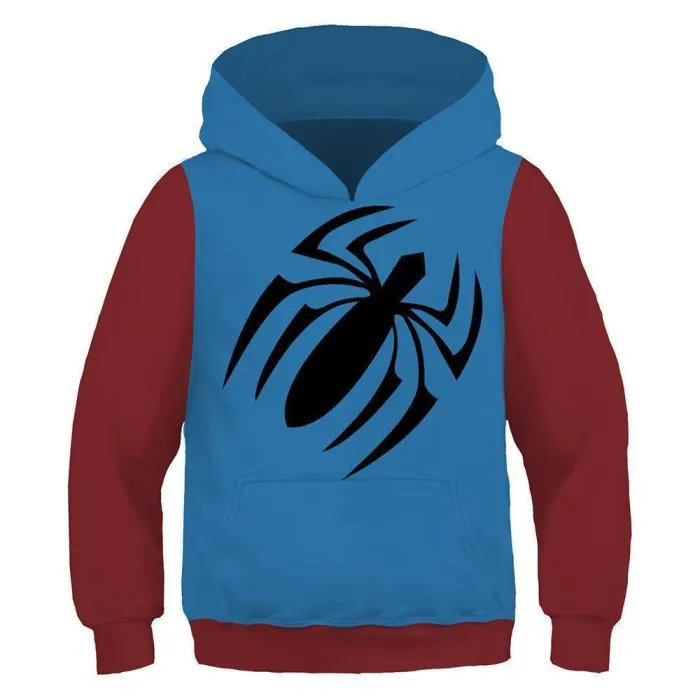 Kids Spider-Verse Scarlet Spider Hoodie Pullover Sweatshirt