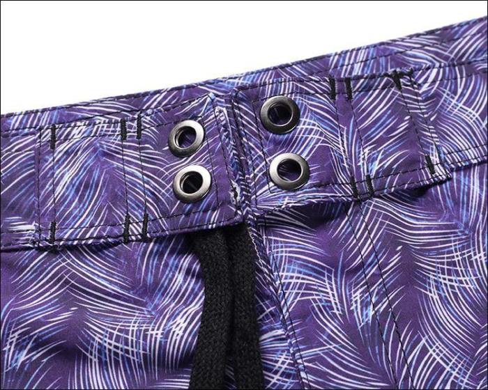 Men'S Beach Board Shorts Purple Pattern Swimming Pants