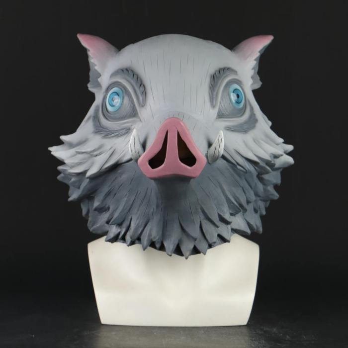 Demon Slayer Kimetsu No Yaiba Cosplay Hashibira Inosuke Mask Wild Boar Mask Latex Adult Halloween Masks Costume Prop
