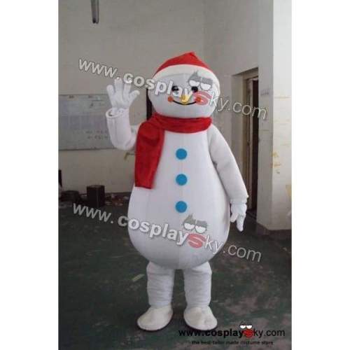 Snowman Mascot Costume Adult Size