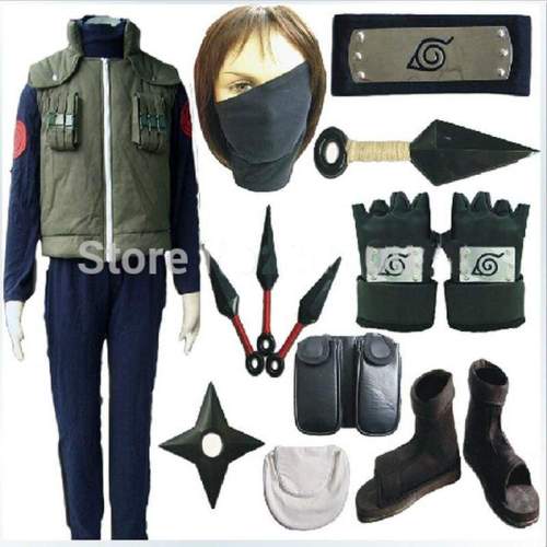 Naruto Hatake Kakashi cosplay costume full set Halloween costume