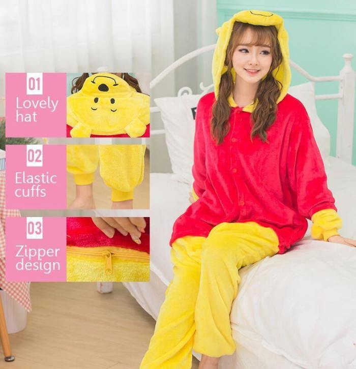 [22 Styles] Unicorn Monokuma Brown Bear Blue Shark Sloth Pajamas Pokemon Lemur Animal Kigurumi Onesies Cosplay