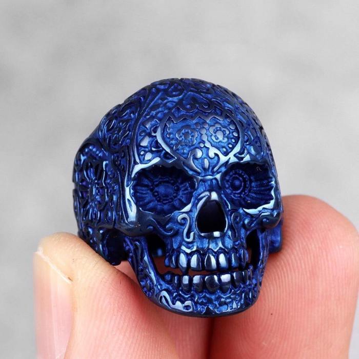 Vintage Skull Rings In Sterling Silver