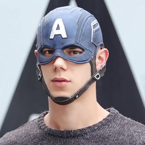Captain America 3 Superhero Latex Mask Helmet Cosplay Halloween Props