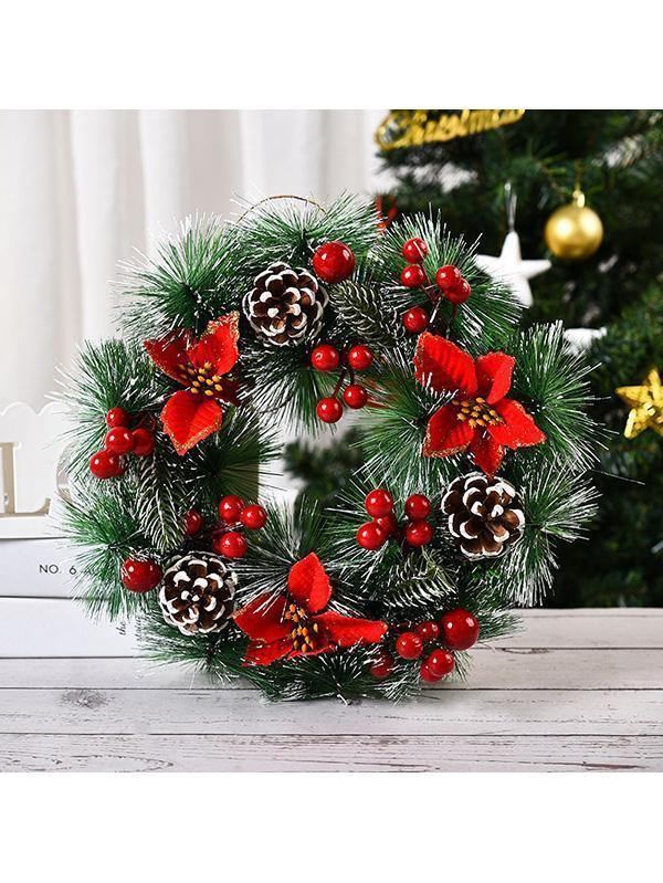 12 Inches Pine Cones Christmas Wreath Festival Decoration