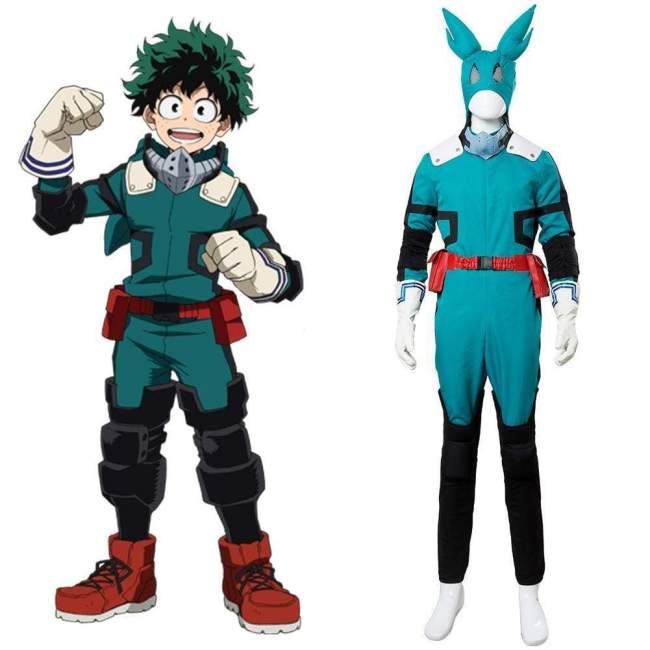 Boku No Hero Academia My Hero Academia Season 2 S2 Izuku Midoriya Deku Battle Suit Cosplay Costume