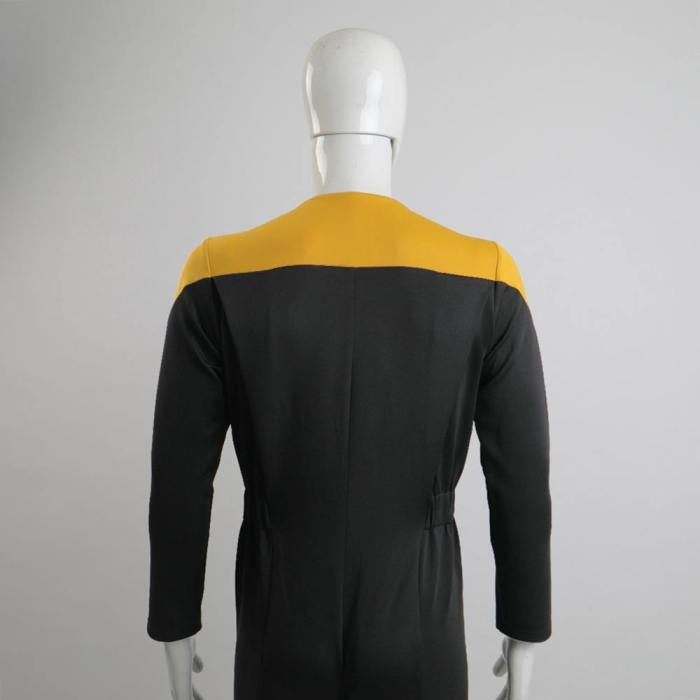Star Deep Space Nine Trek Commander Sisko Duty Uniform Jumpsuit Yellow Cosplay Costumes Halloween Party Prop