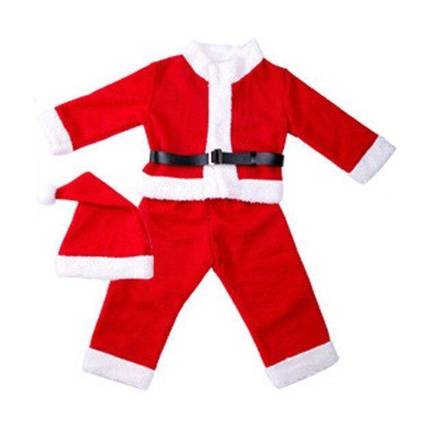 Christmas Children Clothing Set Christmas Santa Claus Suit Christmas Costume Suit Baby Boy/Girl 3Pcs Kids New Year Xmas Clothing