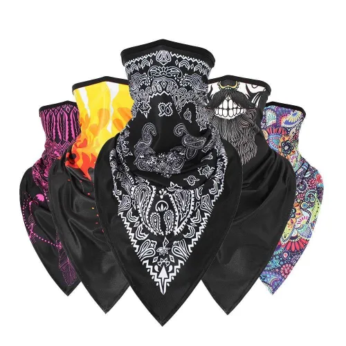 Windproof 3D Paisley Pattern Face Shield Bandana