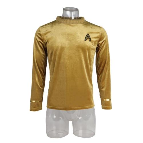 Star Trek The Original Series Tos Captain Pike Kirk Top Shirt Cosplay Uniform Halloween Costumes Man Adult