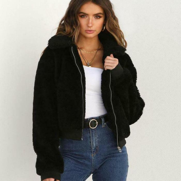Women Faux Fur Winter Jacket Coats