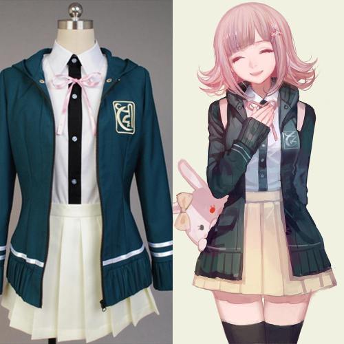 Super Danganronpa 2 Chiaki Nanami Jacket Shirt Skirt Women Costumes