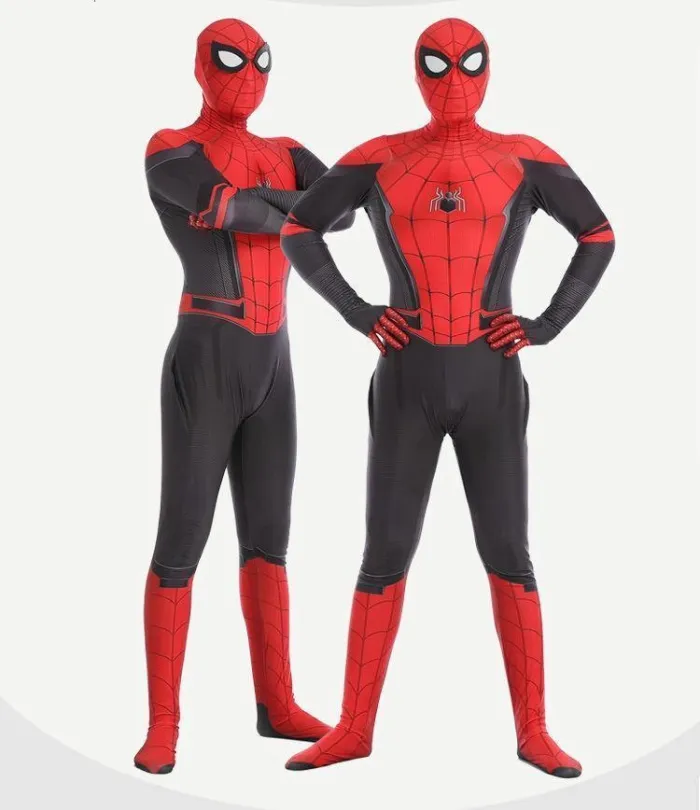 Spider Man Far From Home Peter Parker Cosplay Costume Zentai Spiderman Superhero Bodysuit Jumpsuits Halloween Costume