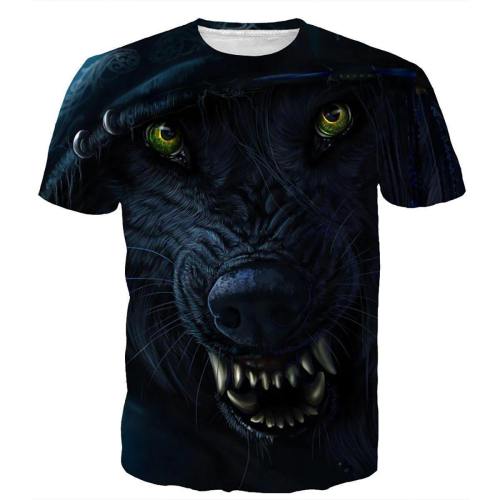 Aggressive Wolf Inner Face 3D Shirt