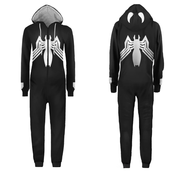 Spider Cosplay Adult Spider-Verse Costume Jumpsuit One Piece Pajamas