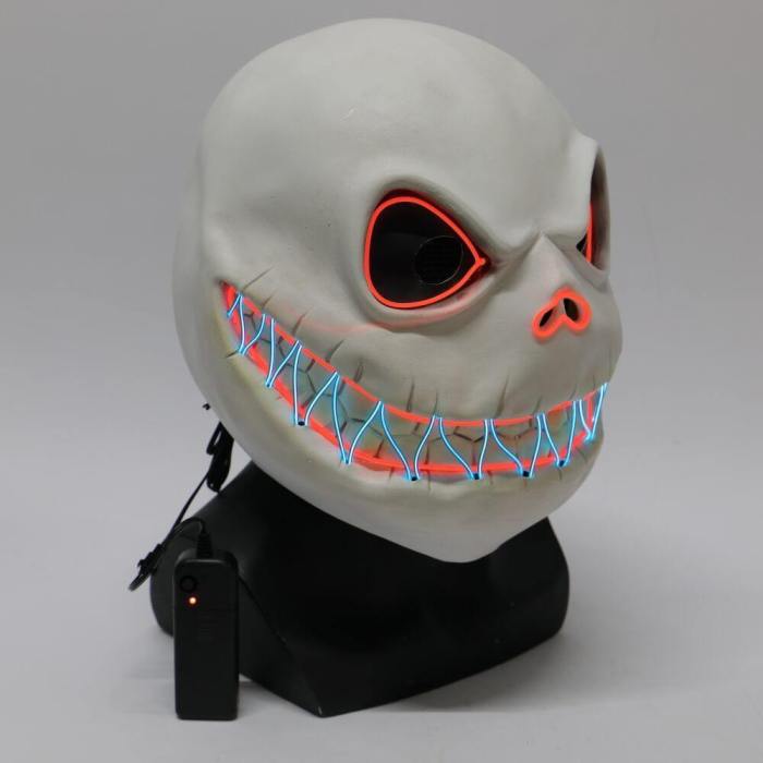 Nightmare Before Christmas Halloween Jack Skellington Skull Luminous Mask Halloween Cosplay Prop